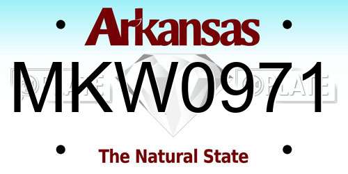 MKW0971 Arkansas License Plate