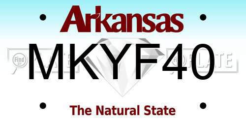 MKYF40 Arkansas License Plate
