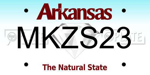 MKZS23 Arkansas License Plate