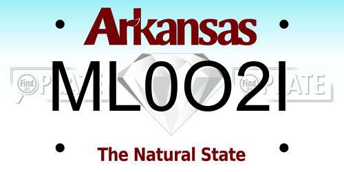 ML0O2I Arkansas License Plate