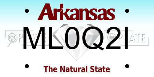 ML0Q2I Arkansas License Plate