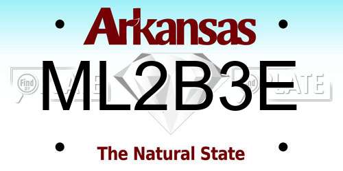 ML2B3E Arkansas License Plate