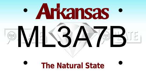 ML3A7B Arkansas License Plate