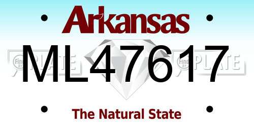 ML47617 Arkansas License Plate