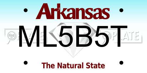 ML5B5T Arkansas License Plate