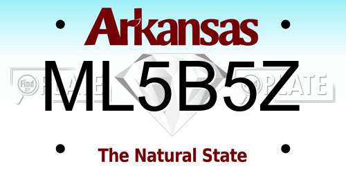 ML5B5Z Arkansas License Plate