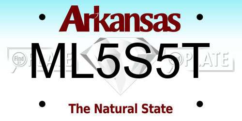 ML5S5T Arkansas License Plate