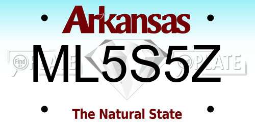 ML5S5Z Arkansas License Plate