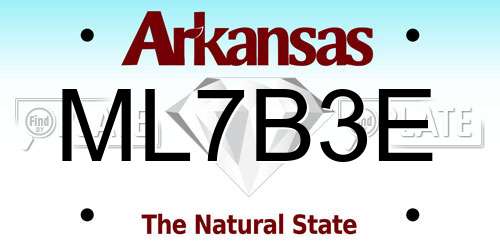 ML7B3E Arkansas License Plate