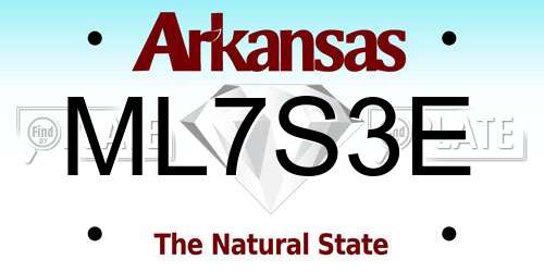 ML7S3E Arkansas License Plate
