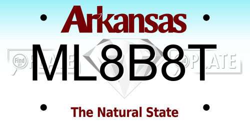 ML8B8T Arkansas License Plate