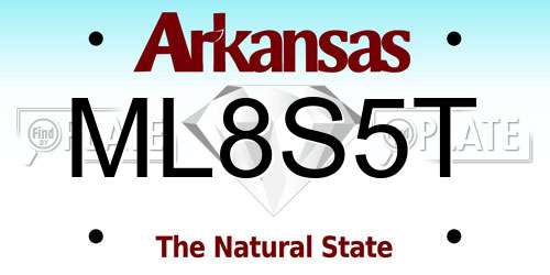 ML8S5T Arkansas License Plate