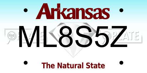 ML8S5Z Arkansas License Plate