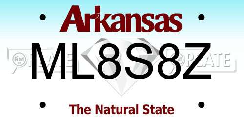 ML8S8Z Arkansas License Plate