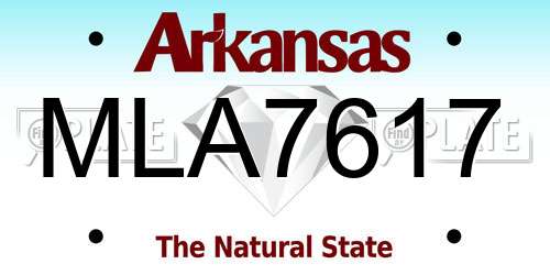 MLA7617 Arkansas License Plate