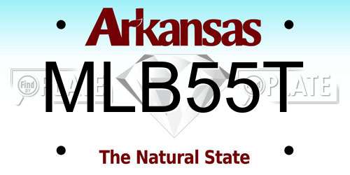 MLB55T Arkansas License Plate