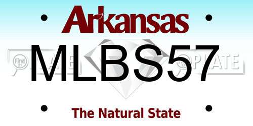 MLBS57 Arkansas License Plate