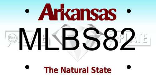 MLBS82 Arkansas License Plate