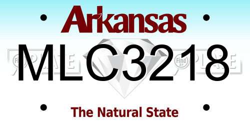 MLC3218 Arkansas License Plate