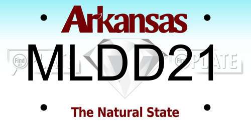 MLDD21 Arkansas License Plate