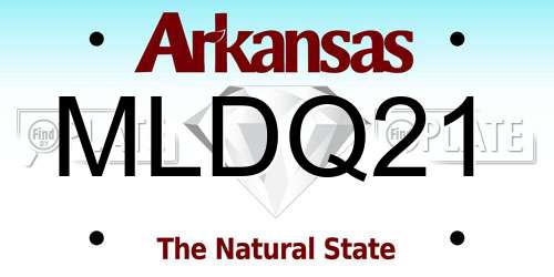 MLDQ21 Arkansas License Plate