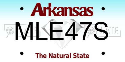 MLE47S Arkansas License Plate
