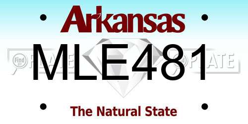 MLE481 Arkansas License Plate