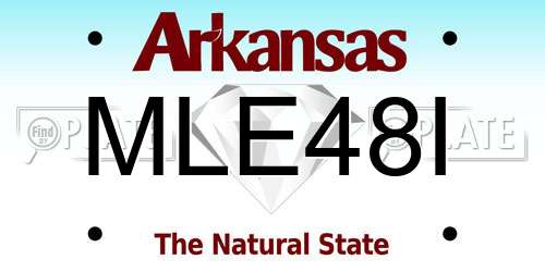 MLE48I Arkansas License Plate
