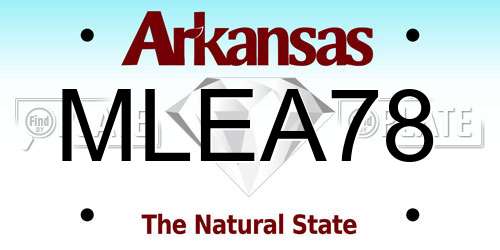 MLEA78 Arkansas License Plate
