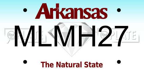 MLMH27 Arkansas License Plate