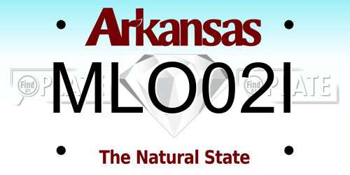 MLO02I Arkansas License Plate