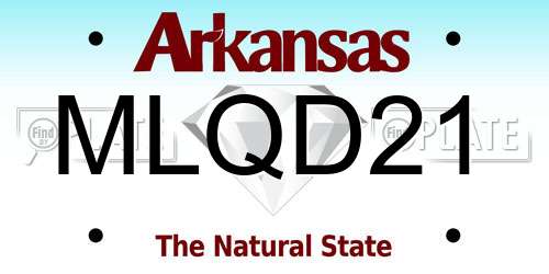 MLQD21 Arkansas License Plate