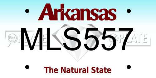 MLS557 Arkansas License Plate