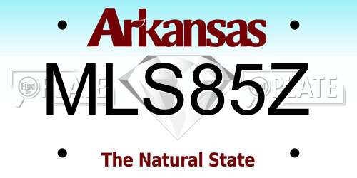 MLS85Z Arkansas License Plate