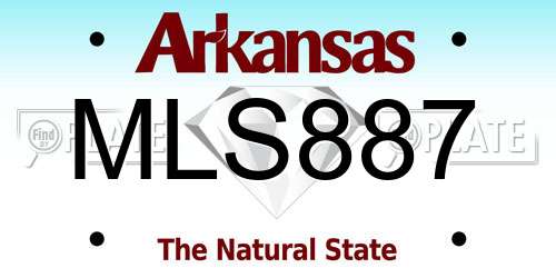 MLS887 Arkansas License Plate