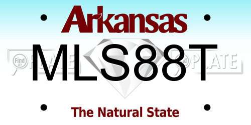 MLS88T Arkansas License Plate