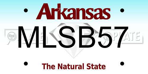 MLSB57 Arkansas License Plate