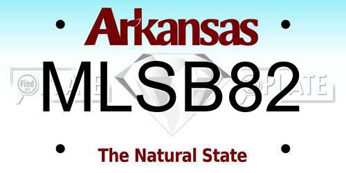 MLSB82 Arkansas License Plate