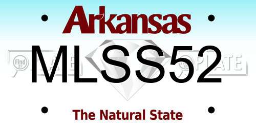 MLSS52 Arkansas License Plate