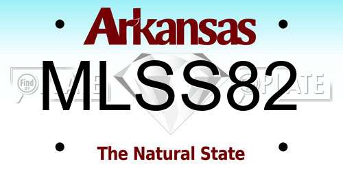 MLSS82 Arkansas License Plate