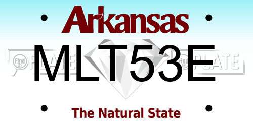 MLT53E Arkansas License Plate