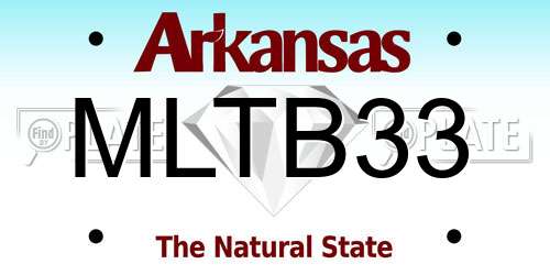 MLTB33 Arkansas License Plate