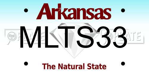 MLTS33 Arkansas License Plate