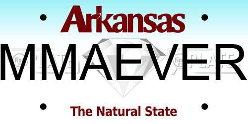 MMAEVER Arkansas License Plate