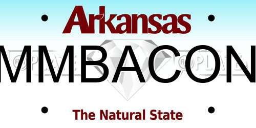 MMBACON Arkansas License Plate