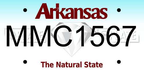 MMC1567 Arkansas License Plate