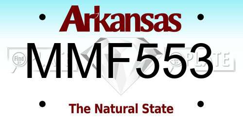 MMF553 Arkansas License Plate