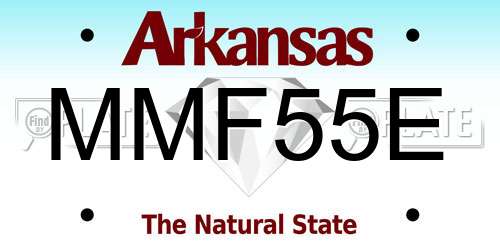 MMF55E Arkansas License Plate