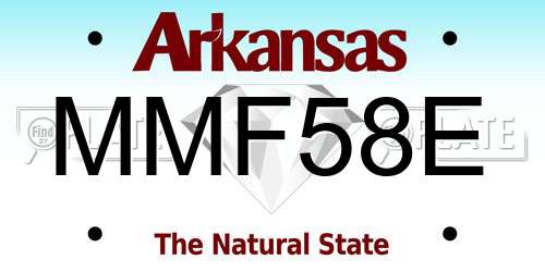MMF58E Arkansas License Plate