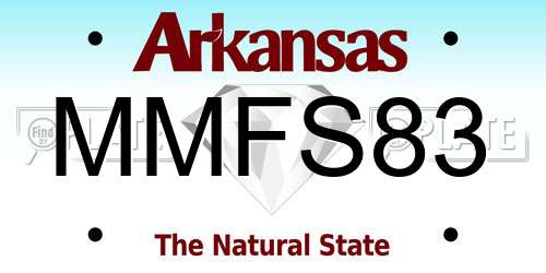 MMFS83 Arkansas License Plate